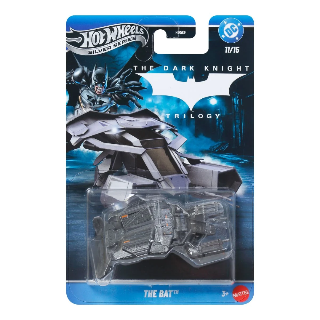 Hot Wheels 2026 The Bat, DC Comics Batman-Themed Set III Silver Celebration Series 1:64 Scale