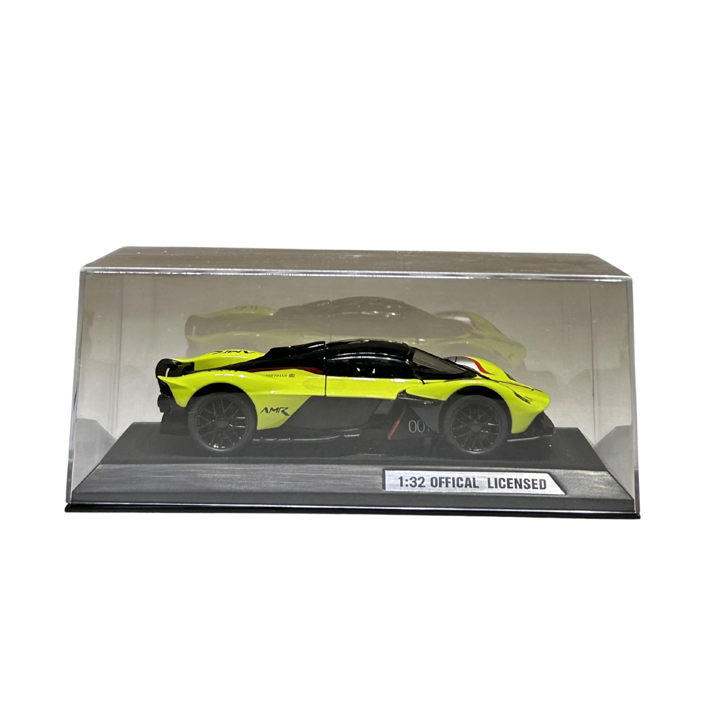 Aston Martin Valkyrie AMR Pro Lime Diecast Car Model with Display Case – Official Licensed Collectible | 1:32 Scale