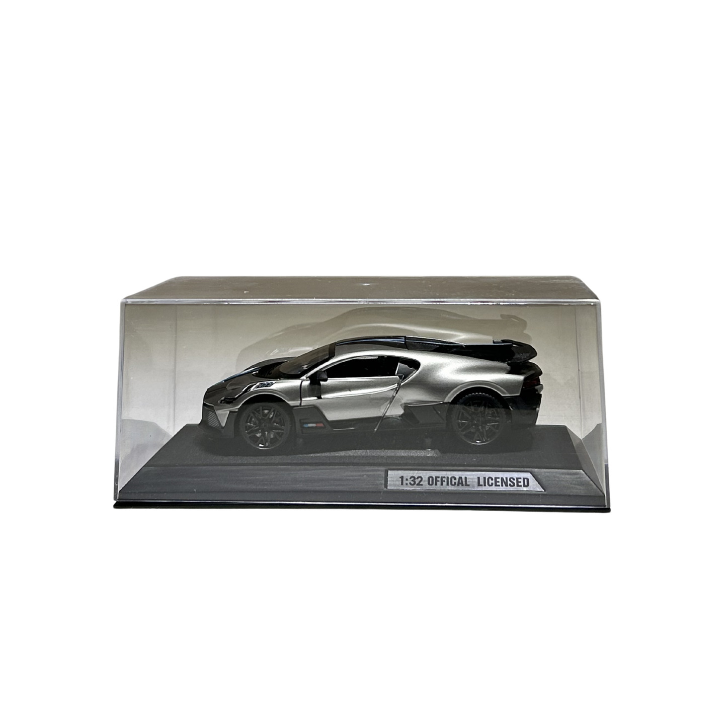Bugatti Divo Silver Diecast Car Model with Display Case – 1:32 Scale Official Licensed Collectible