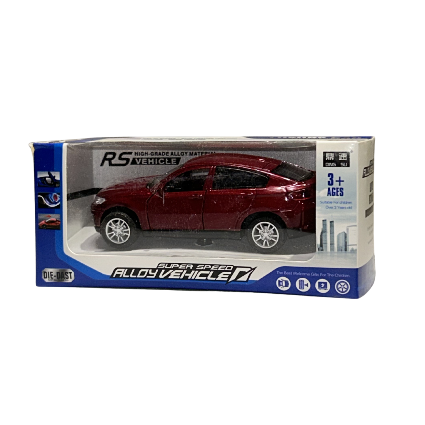 Luxury SUV Die-Cast Car Model – Red Alloy Vehicle Collectible Toy Car