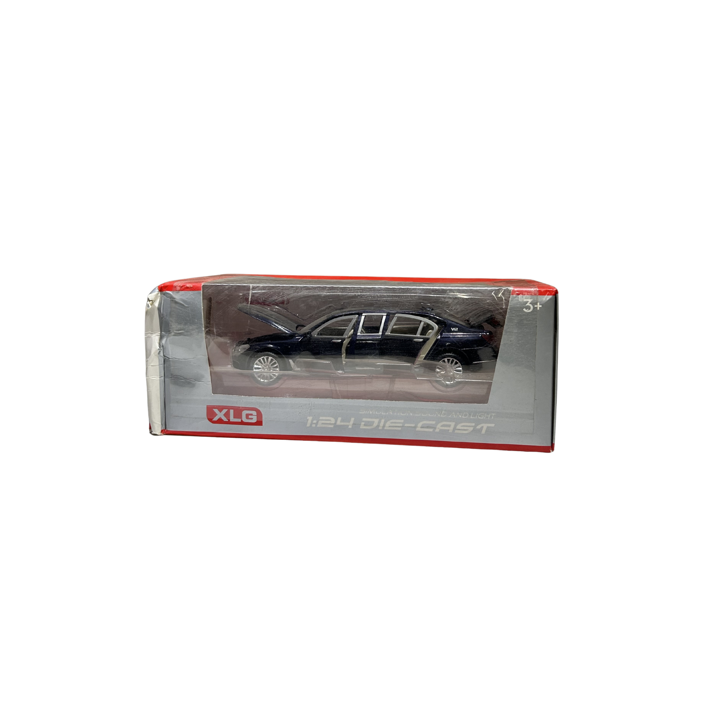Black Luxury Sedan Die-Cast Metal Model Car with Opening Doors – 1:24 Scale