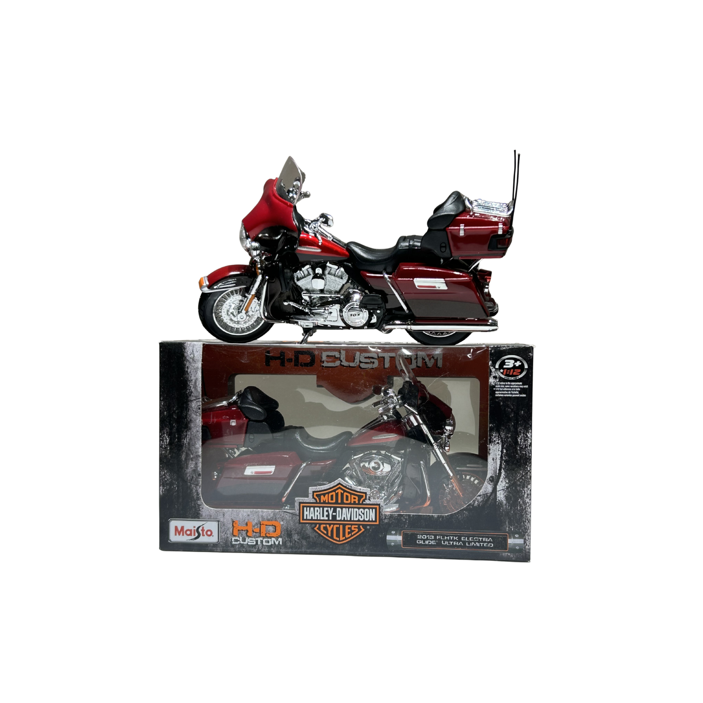 Harley-Davidson FLHTK Electra Glide Ultra Limited Die-Cast Motorcycle Model – Red Touring Bike Collectible