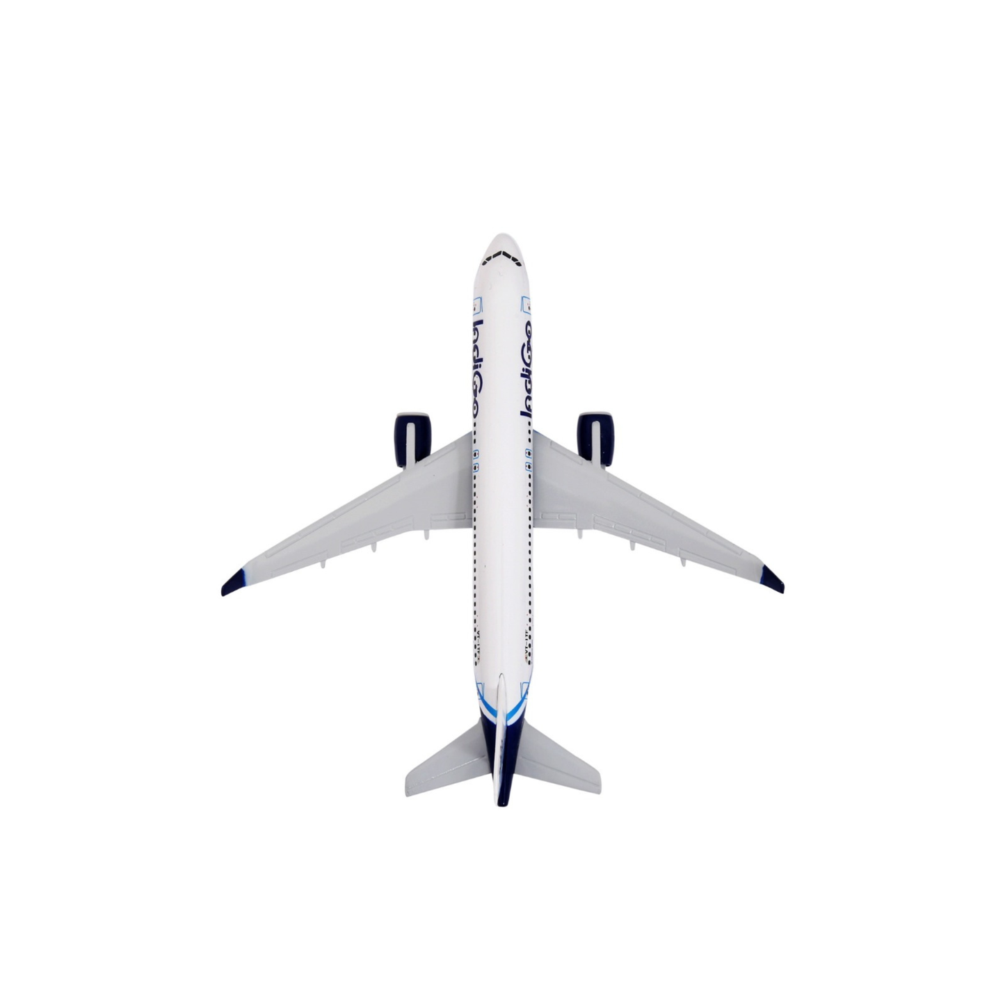 IndiGo Die-Cast Airplane Model with Display Stand