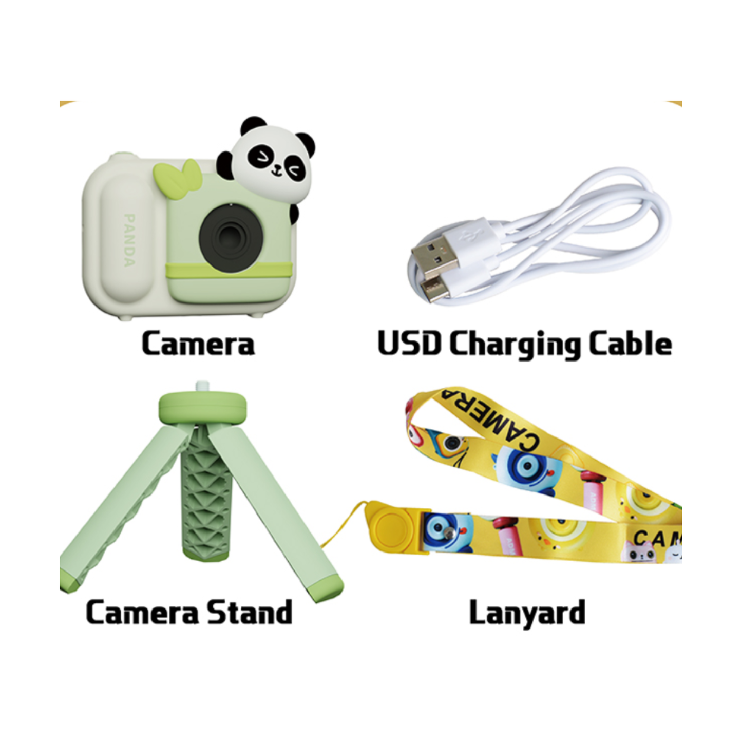 Funny Camera Series - Cartoon Camera (Panda Cover Edition with Tripod)