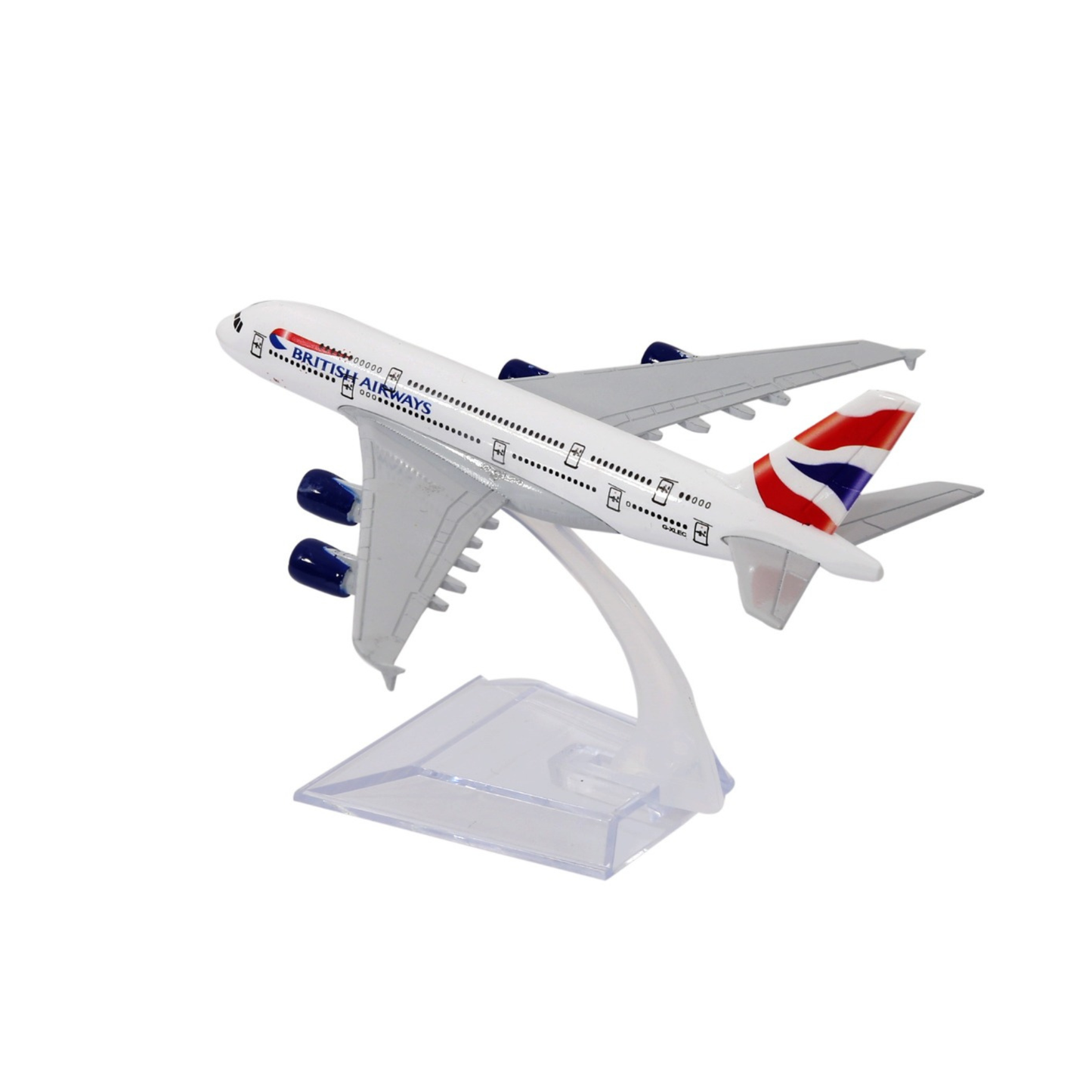 British Airways Airbus A380 Die-Cast Airplane Model with Display Stand