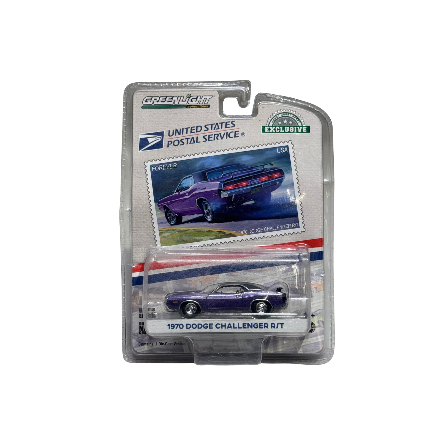 Classic 1970 Dodge Challenger R/T Purple – USPS Stamp Series Collector Edition