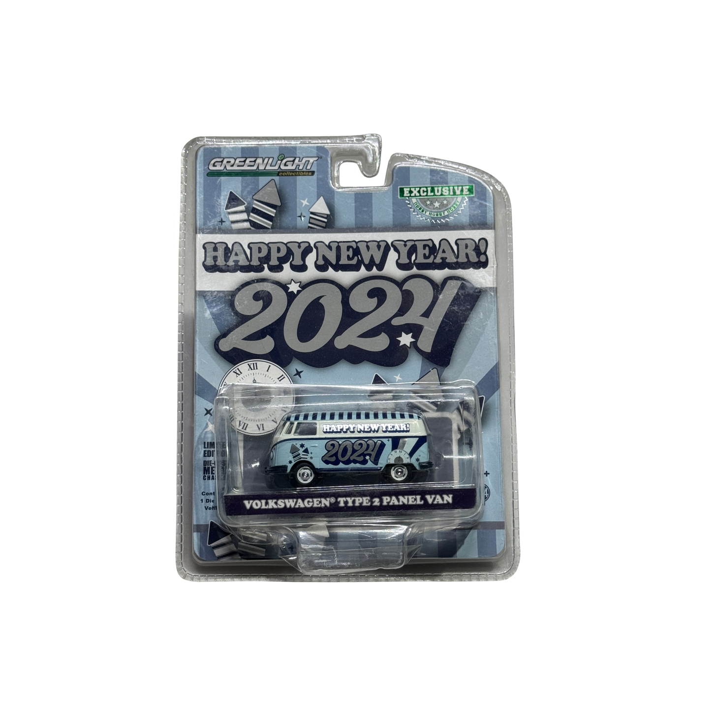2024 Happy New Year Volkswagen Type 2 Panel Van | Hobby - GreenLight 1:64 Scale