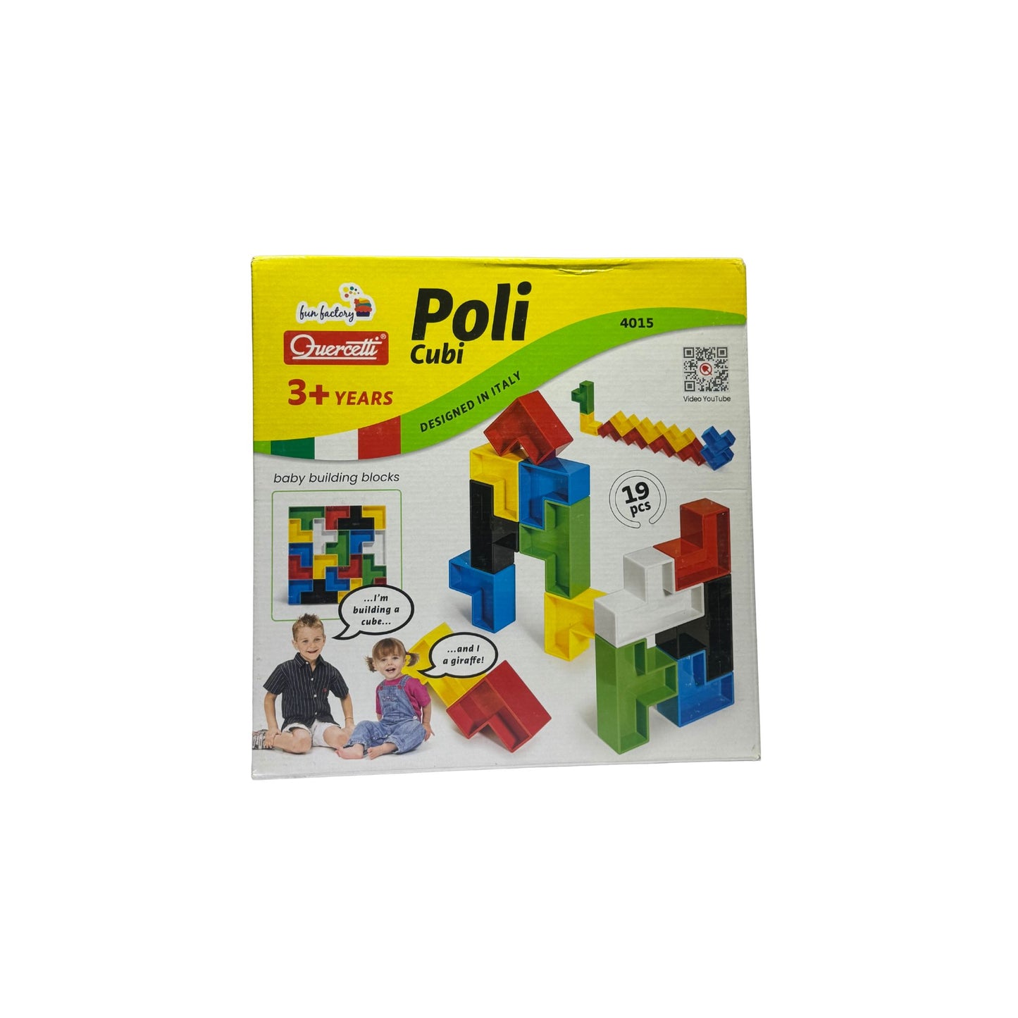 Poli Cubi - Interlocking Educational Building Blocks (Fun Factory Quercetti Edition)