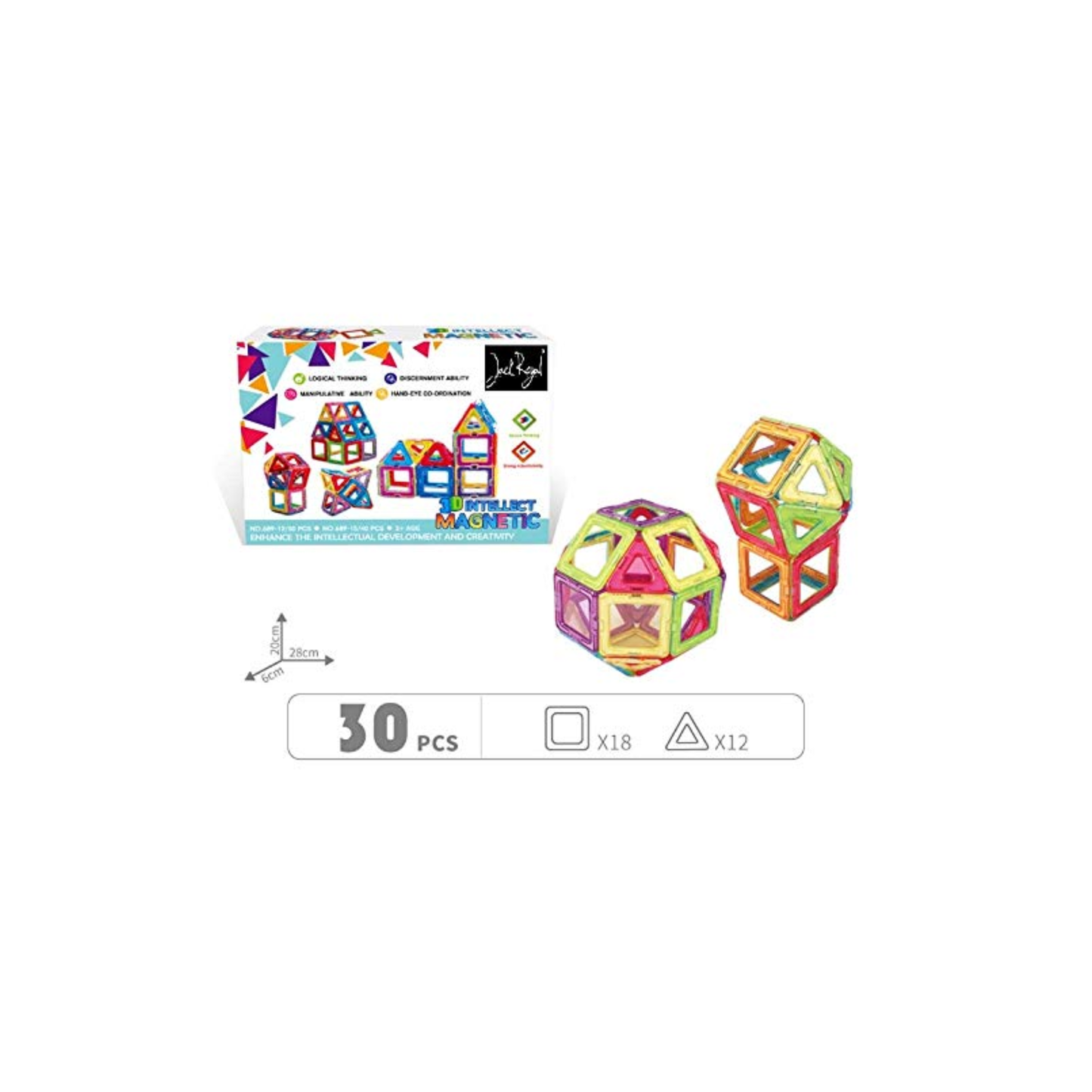 Xinlebei 3D Intellect Magnetic Building Blocks – STEM Educational Construction Toy Set