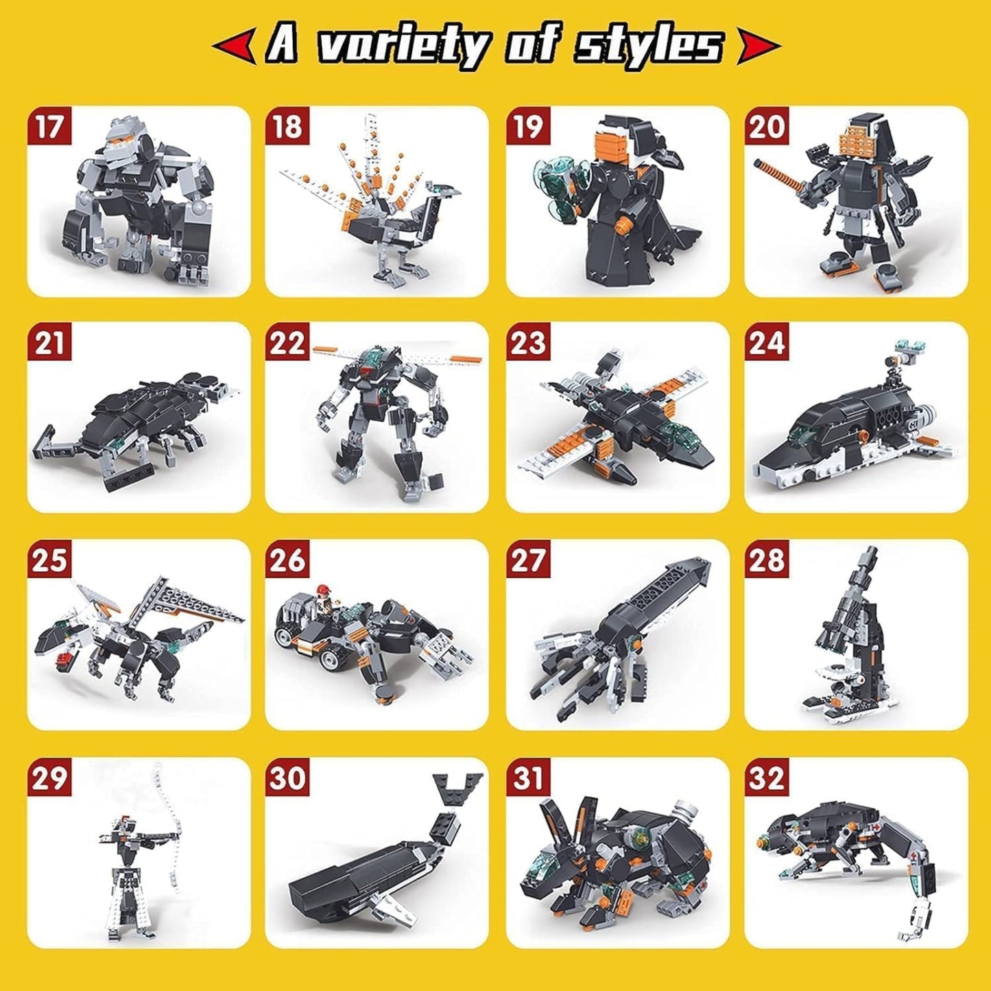 Architect - Magic 36 Change Building Set (256+ Pieces) - Brick Edition