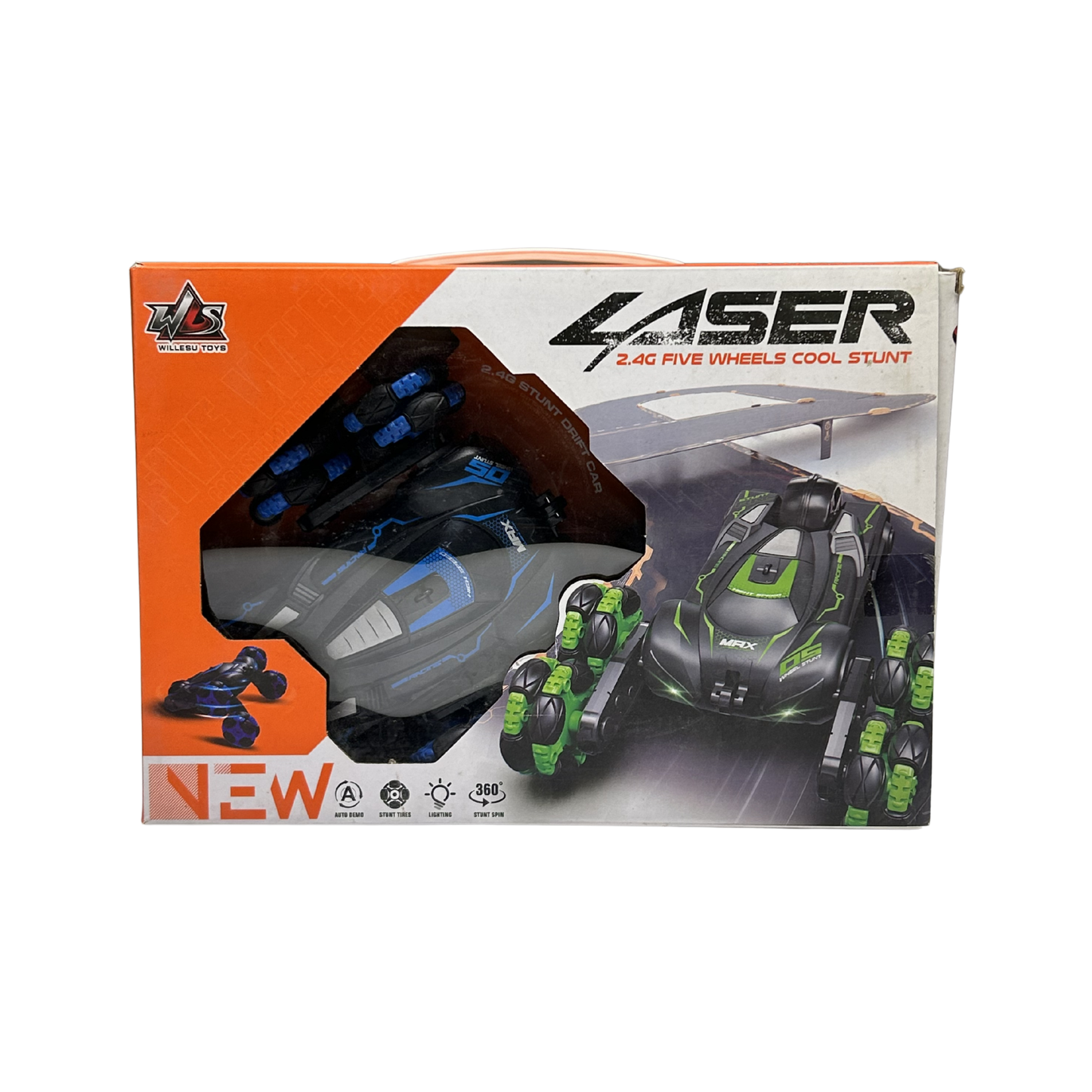 Laser X5 RC Drift Stunt Car – 2.4GHz Remote Control Car with 360° Spin Action (Blue Edition)