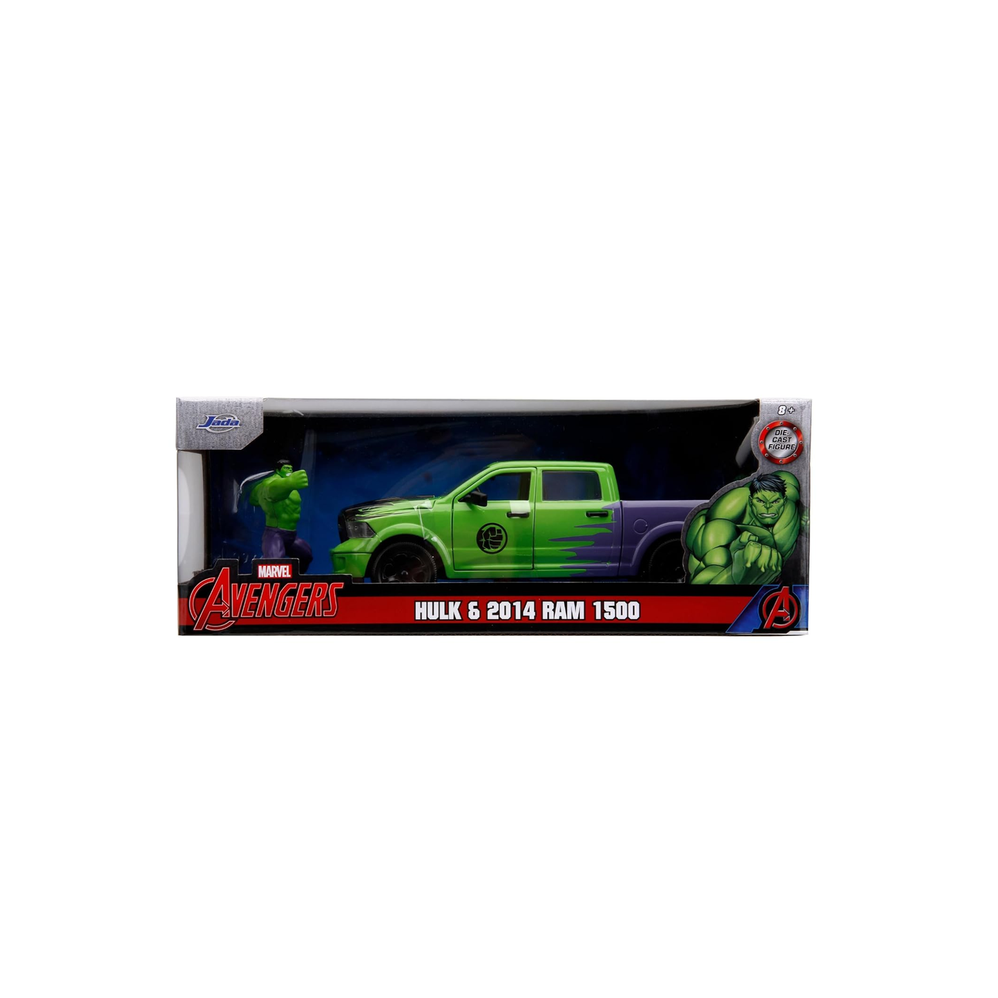 Marvel Avengers Hulk & 2014 Ram 1500 1:24 Scale Die-Cast Vehicle with Figure by Jada