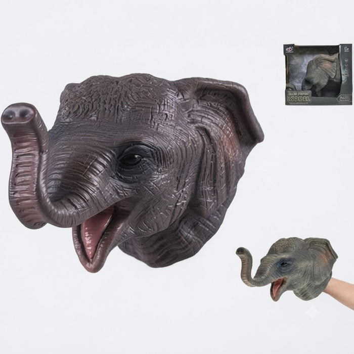 ZHONGJIEMING Elephant Hand Puppet | Soft Plush Animal Hand Puppet Toy for Kids