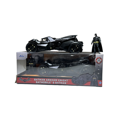 Batman Arkham Knight Batmobile with Batman Figure – Die-Cast Collectible Vehicle Set