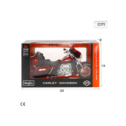 Maisto 1:12 Scale Harley-Davidson CVO Tri Glide Motorcycle (Metallic Red)