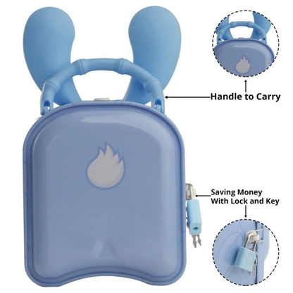 Money Saving Bank with Coin Slot//Creative Cartoon Design Money Bank//Plastic Piggy Bank for Boys & Girls (Pack of 1)