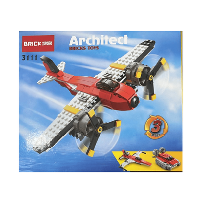 3-in-1 Architect Propeller Adventures Construction Blocks (241+ Pieces) – Creative STEM Aviation Building Toy