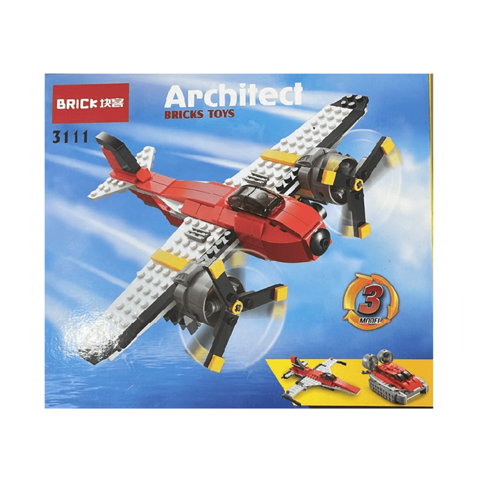 3-in-1 Architect Propeller Adventures Construction Blocks (241+ Pieces) – Creative STEM Aviation Building Toy