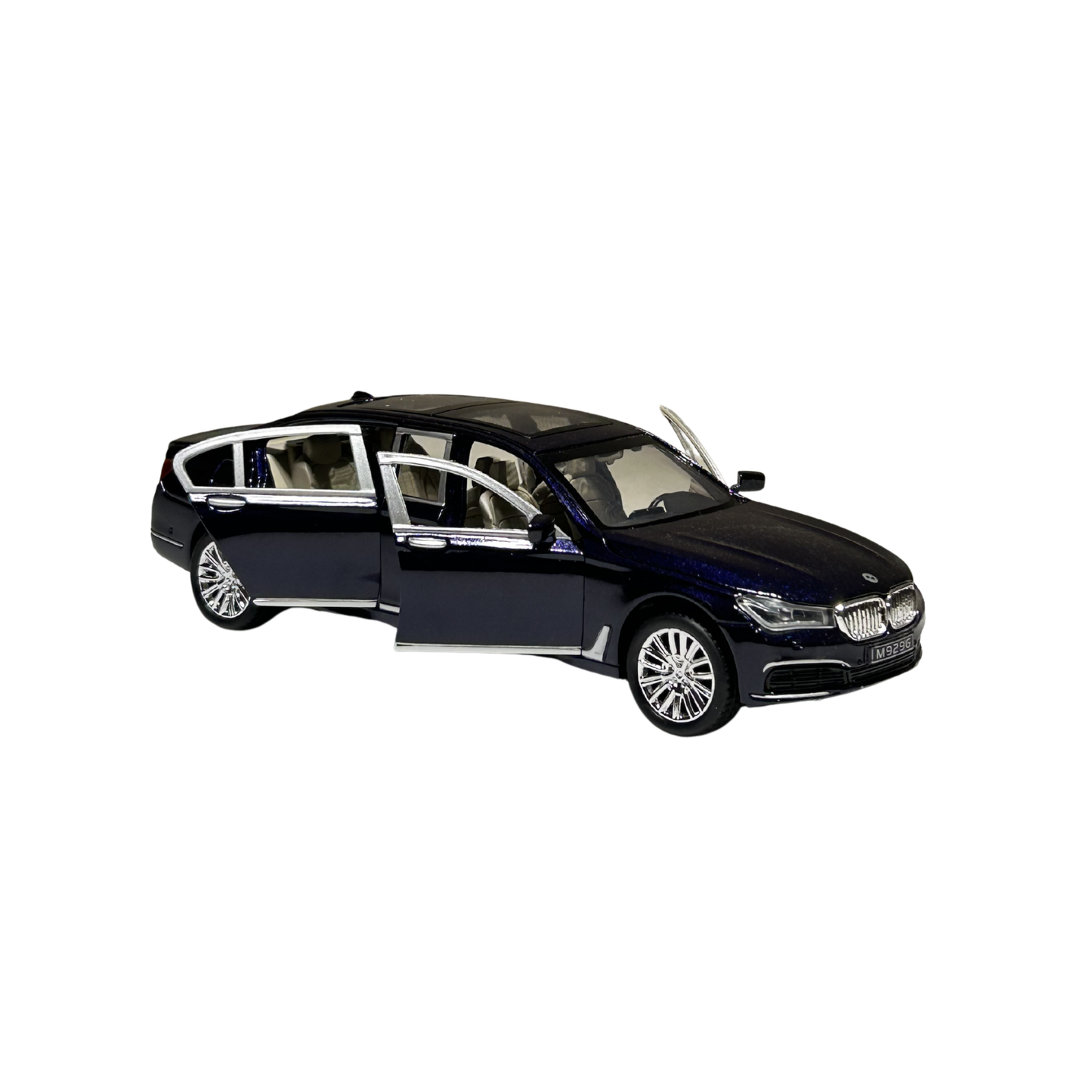 Black Luxury Sedan Die-Cast Metal Model Car with Opening Doors – 1:24 Scale