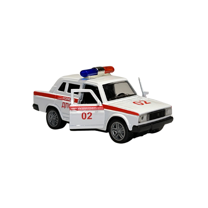 Police Patrol Die-Cast Toy Car – 1:32 Scale Collectible Model Vehicle
