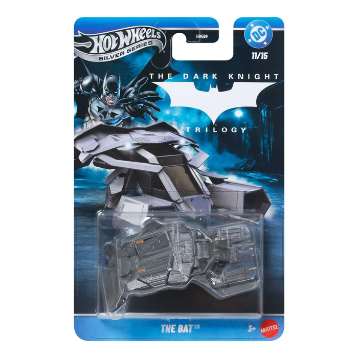 Hot Wheels 2026 The Bat, DC Comics Batman-Themed Set III Silver Celebration Series 1:64 Scale