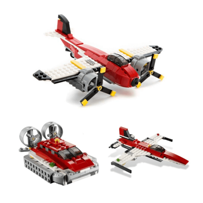 3-in-1 Architect Propeller Adventures Construction Blocks (241+ Pieces) – Creative STEM Aviation Building Toy