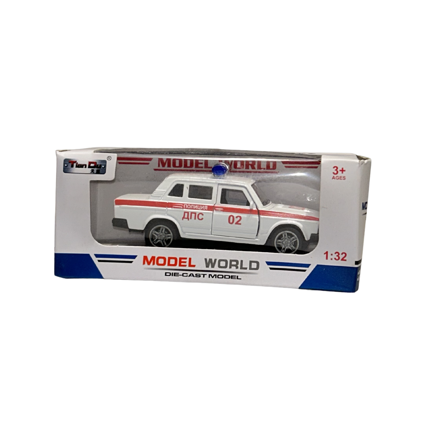Police Patrol Die-Cast Toy Car – 1:32 Scale Collectible Model Vehicle