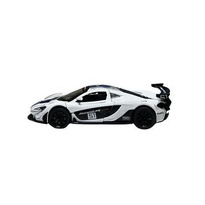 McLaren P1 GTR 1:32 Scale Die-Cast Model Car – White Racing Edition
