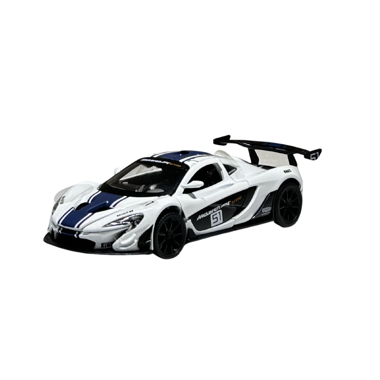 McLaren P1 GTR 1:32 Scale Die-Cast Model Car – White Racing Edition