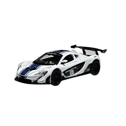McLaren P1 GTR 1:32 Scale Die-Cast Model Car – White Racing Edition
