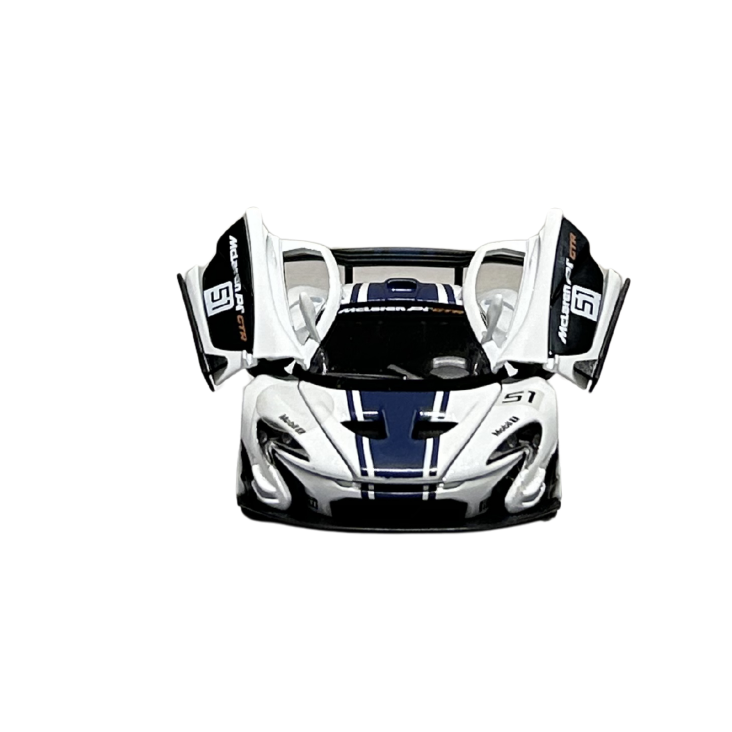 McLaren P1 GTR 1:32 Scale Die-Cast Model Car – White Racing Edition