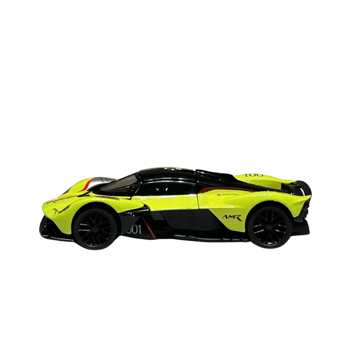 Aston Martin Valkyrie AMR Pro Lime Diecast Car Model with Display Case – Official Licensed Collectible | 1:32 Scale