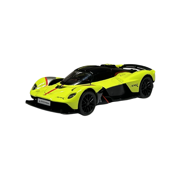 Aston Martin Valkyrie AMR Pro Lime Diecast Car Model with Display Case – Official Licensed Collectible | 1:32 Scale