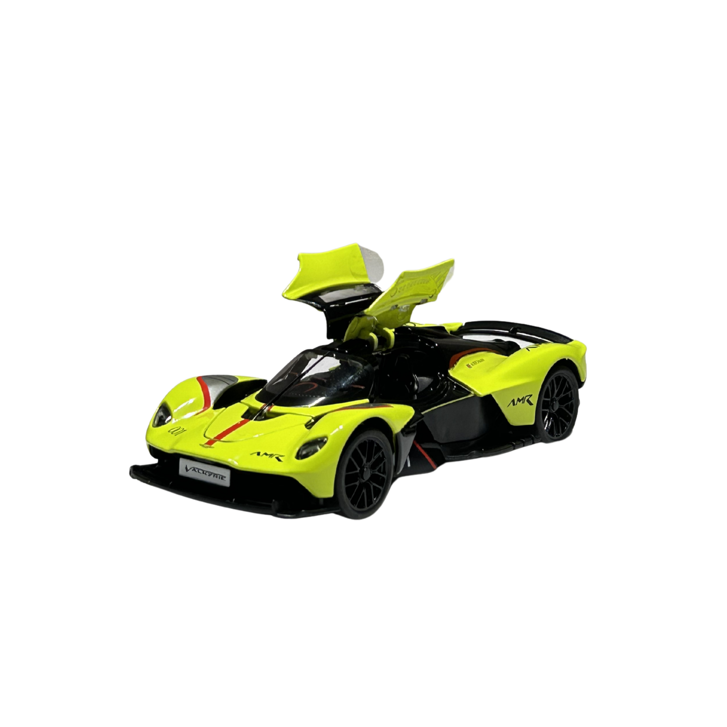 Aston Martin Valkyrie AMR Pro Lime Diecast Car Model with Display Case – Official Licensed Collectible | 1:32 Scale