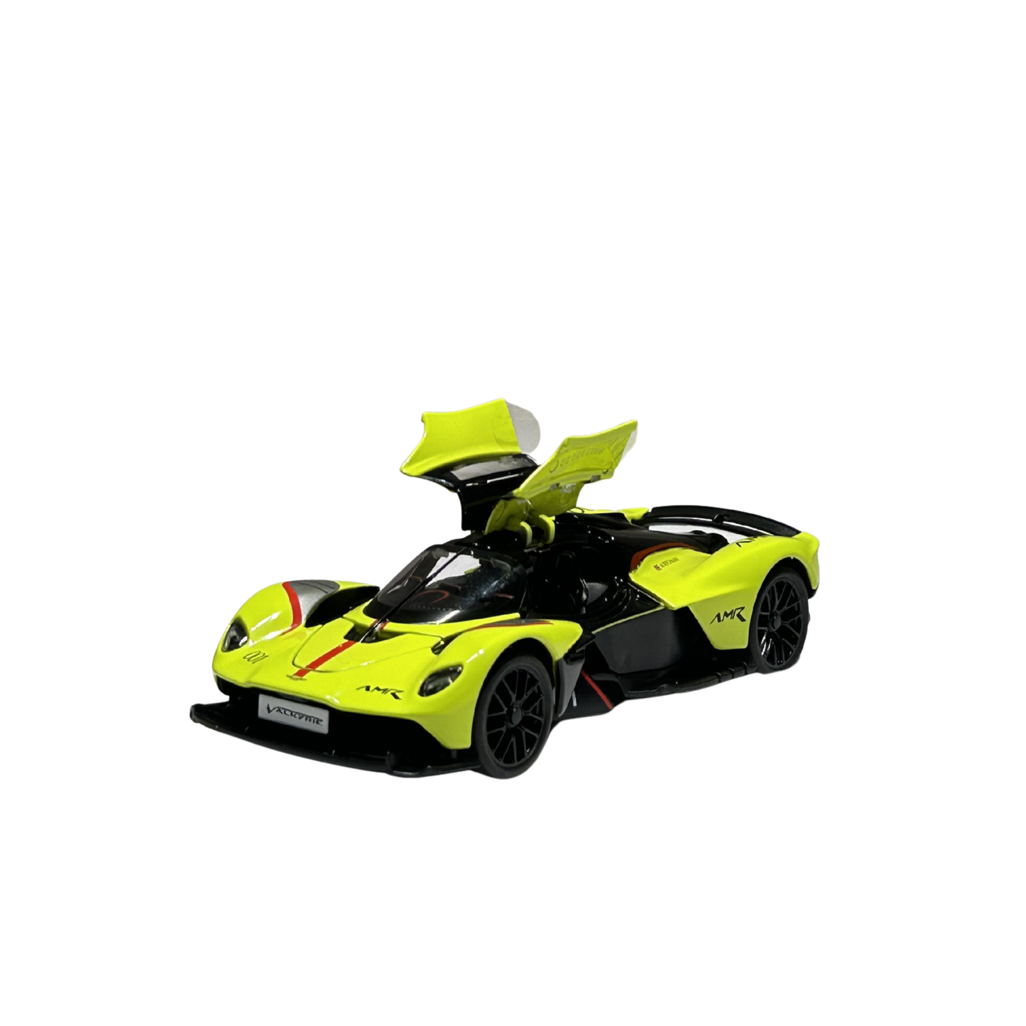 Aston Martin Valkyrie AMR Pro Lime Diecast Car Model with Display Case – Official Licensed Collectible | 1:32 Scale