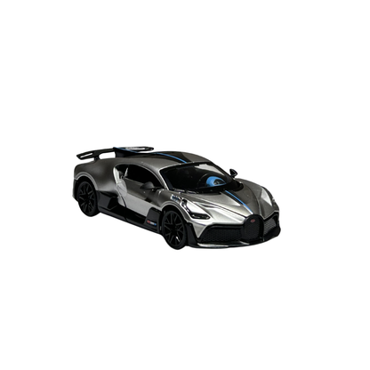 Bugatti Divo Silver Diecast Car Model with Display Case – 1:32 Scale Official Licensed Collectible