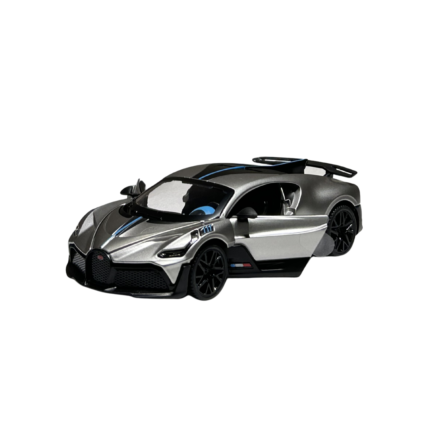 Bugatti Divo Silver Diecast Car Model with Display Case – 1:32 Scale Official Licensed Collectible