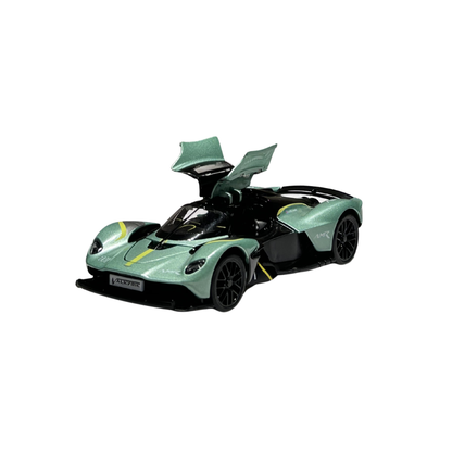 Aston Martin Valkyrie AMR Pro Green Diecast Car Model with Display Case – Official Licensed Collectible | 1:32 Scale
