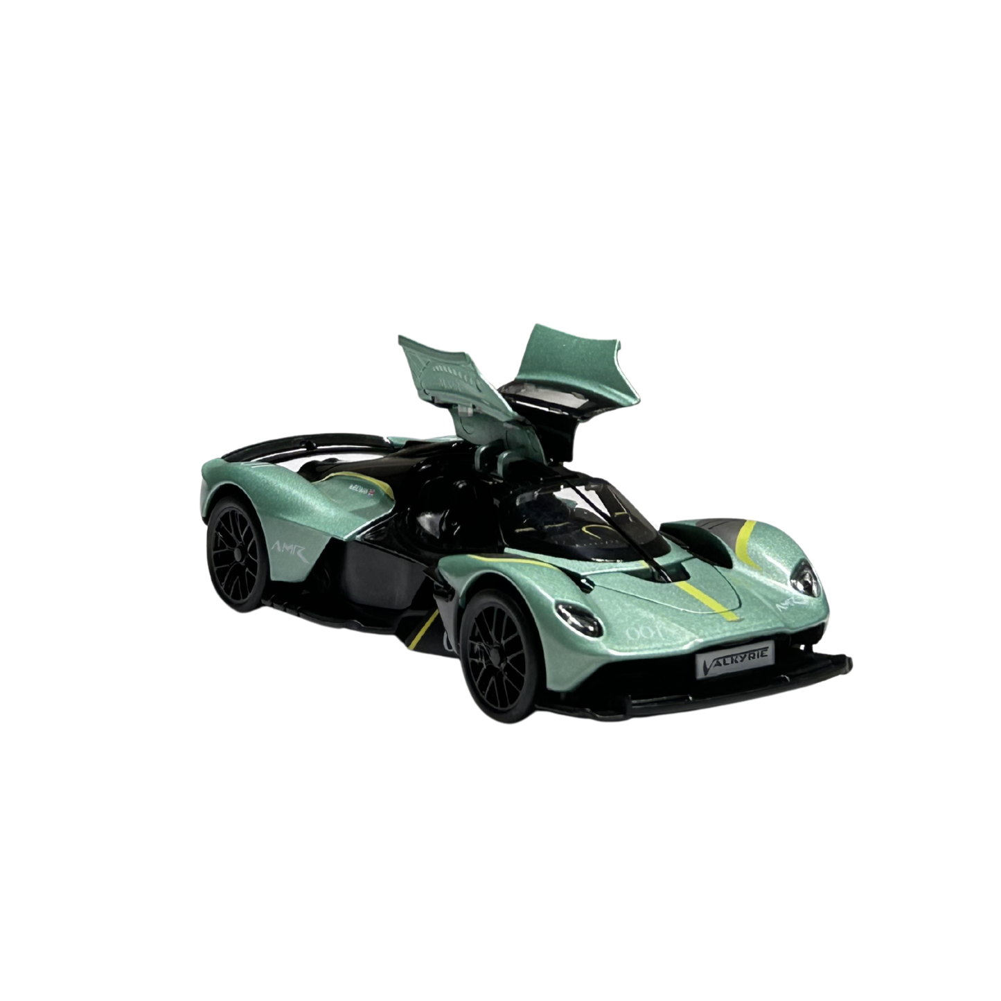 Aston Martin Valkyrie AMR Pro Green Diecast Car Model with Display Case – Official Licensed Collectible | 1:32 Scale