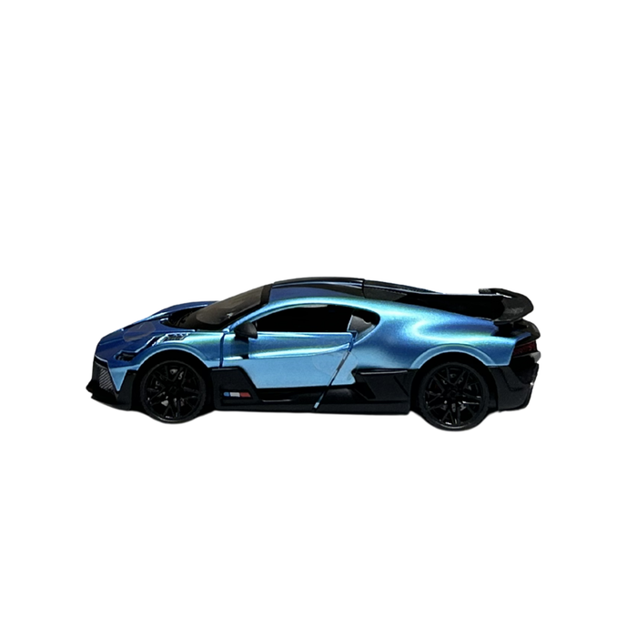 Bugatti Divo Blue Diecast Car Model with Display Case – 1:32 Scale Official Licensed Collectible