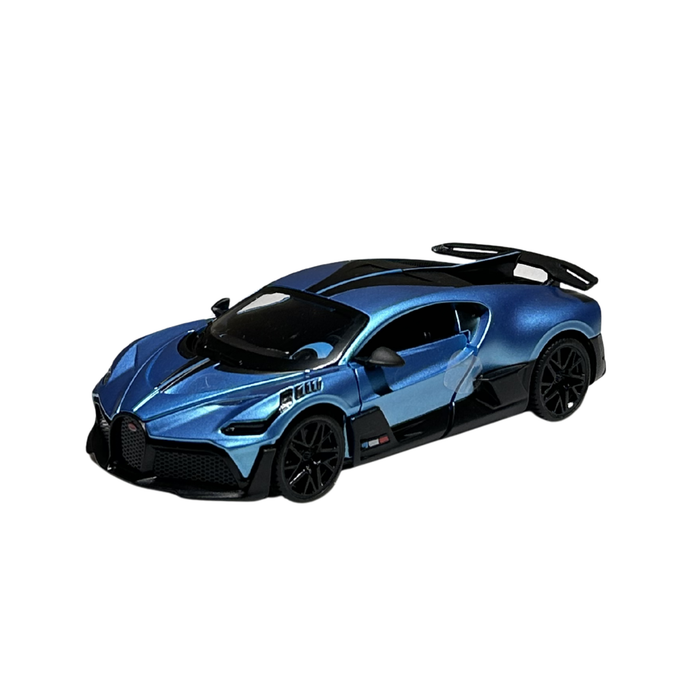 Bugatti Divo Blue Diecast Car Model with Display Case – 1:32 Scale Official Licensed Collectible