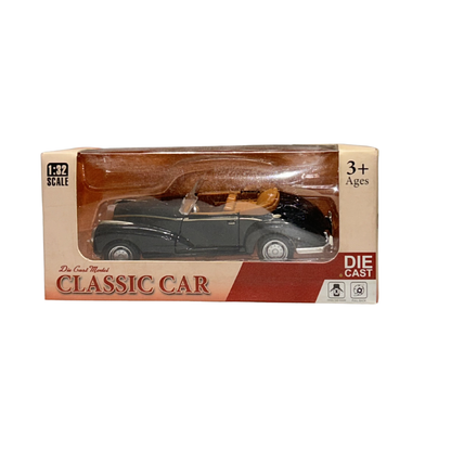 Classic Convertible Die-Cast Car Model 1:32 Scale – Black Vintage Collectible Car