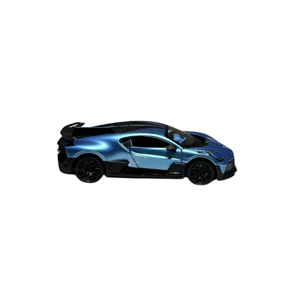 Bugatti Divo Blue Diecast Car Model with Display Case – 1:32 Scale Official Licensed Collectible