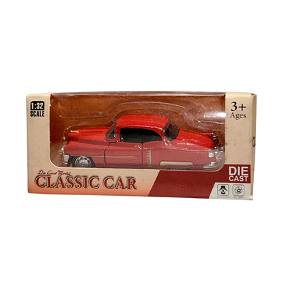 Red Classic Convertible Die-Cast Car Model 1:32 Scale for Kids & Collectors
