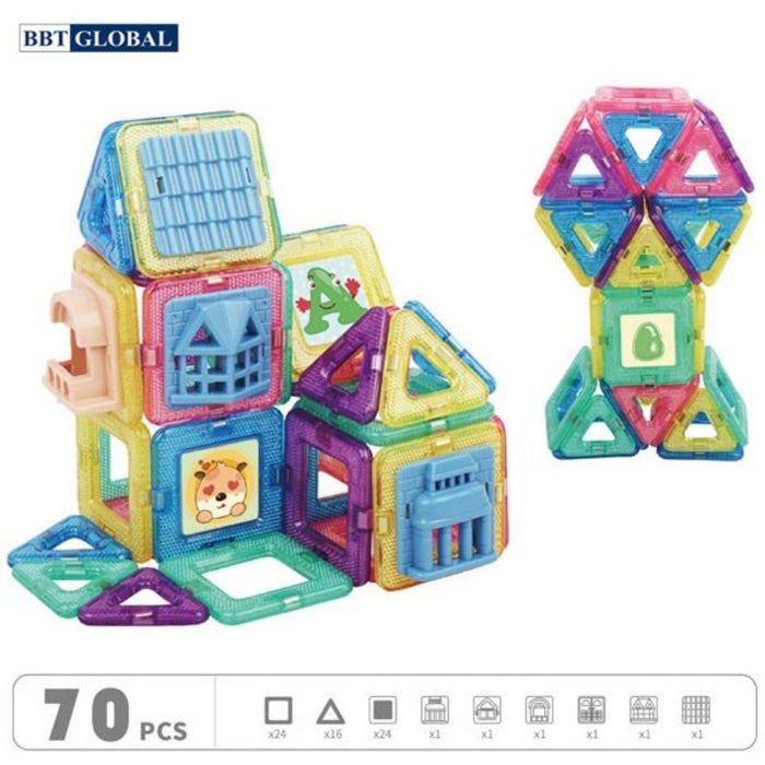 Magnetic Intellect - STEM Magnetic Building Set (70 Pieces) - Xinlebei Edition