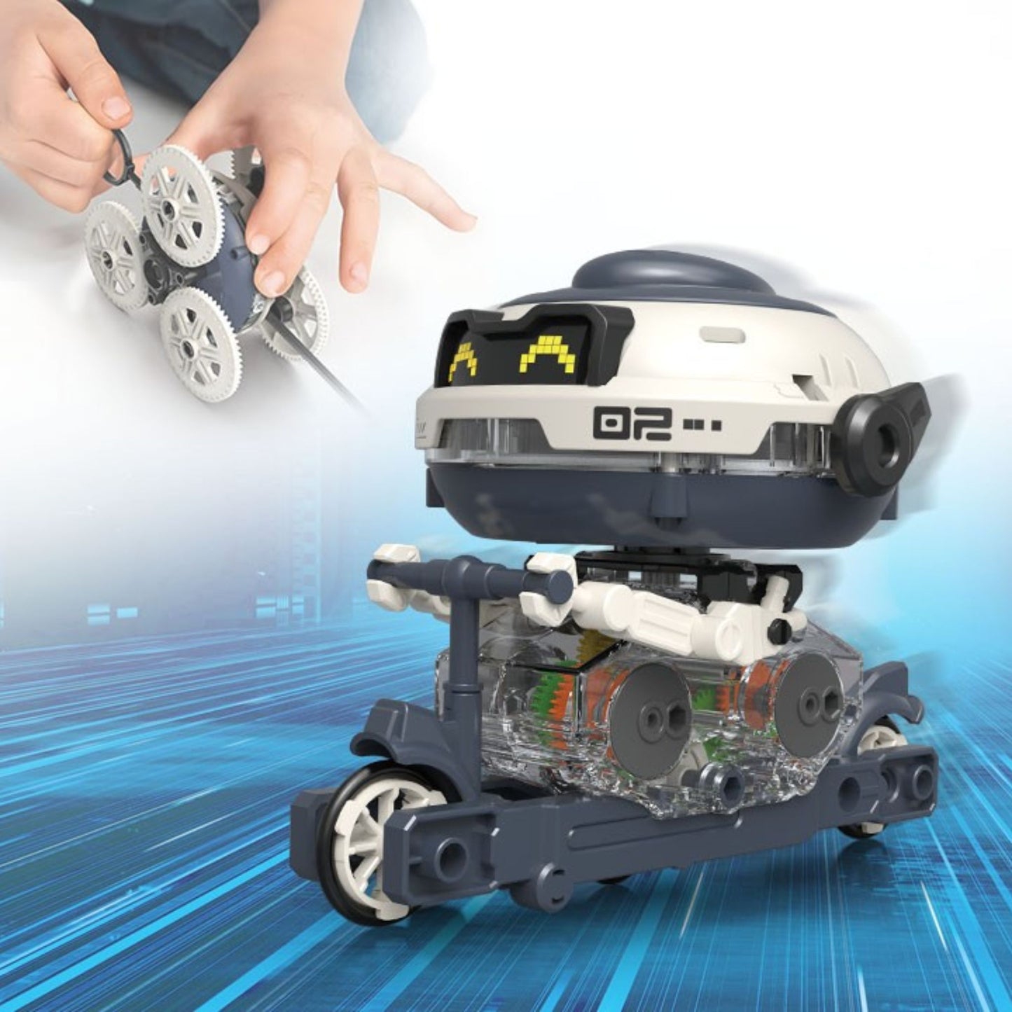 Gyrobot Kit - STEM Educational Building Set (136 Pieces) - Byjarda