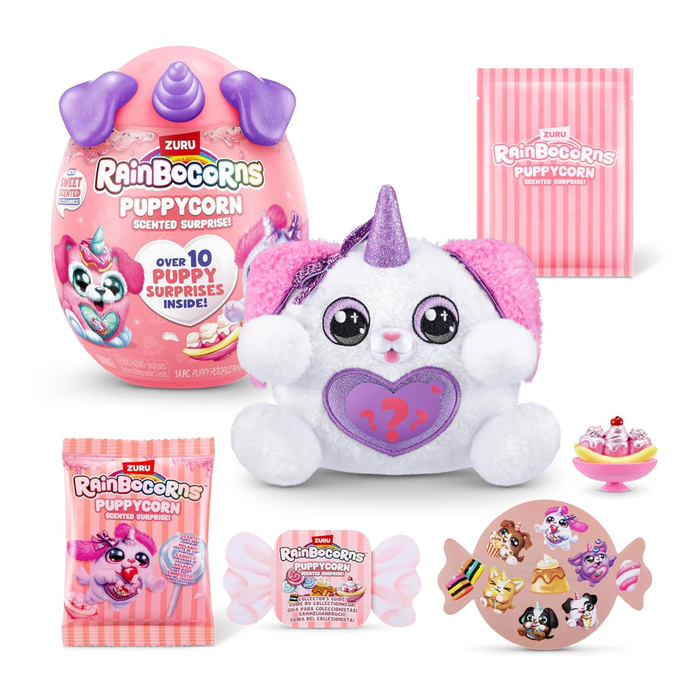 Rainbocorns Puppycorn Poodle Scent Surprise – Scented Puppy Plush with Surprise Accessories by ZURU