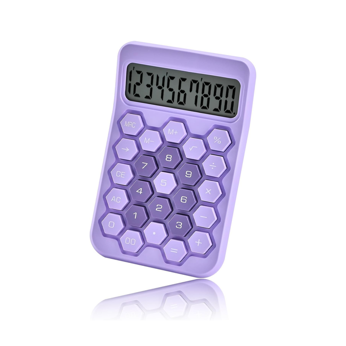Karuida 12-Digit Basic Desktop Calculator – Sophisticated Purple, Stylish & Efficient
