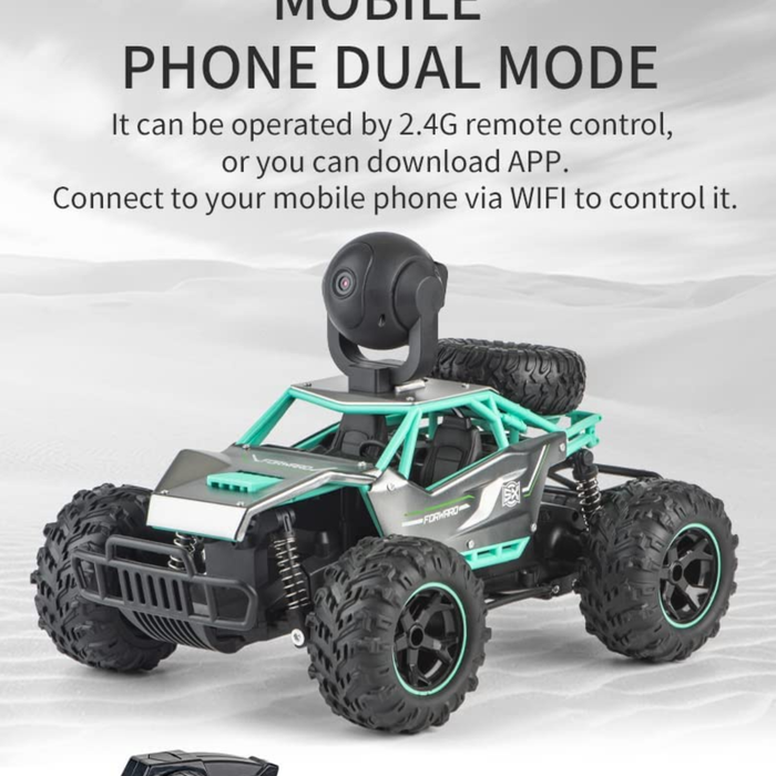 Lead Honor Sprint 4x4 Remote Control Stunt Car with 720p HD Camera (Green)
