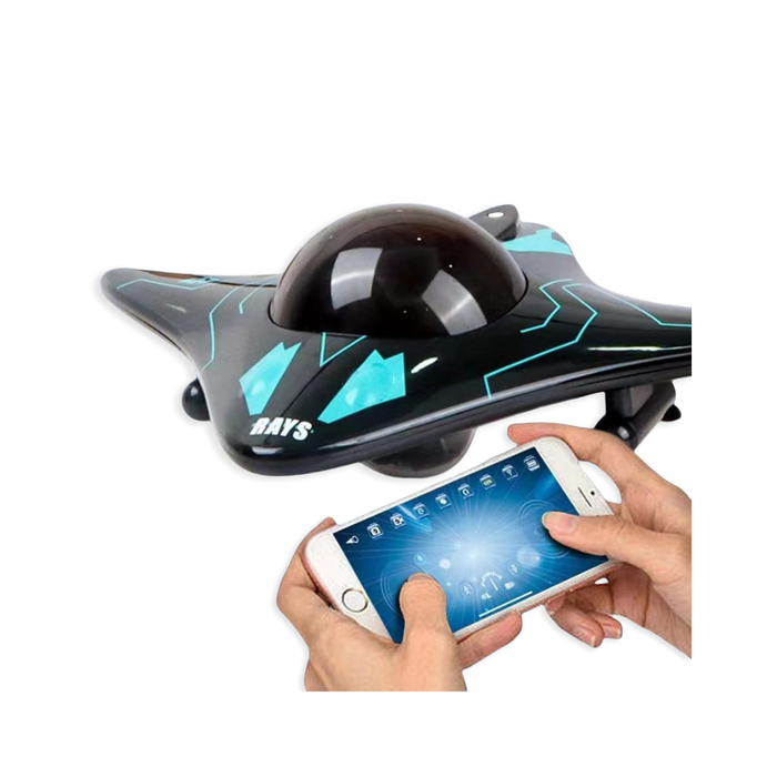 Happy Cow I-Spy Rays Wi-Fi FPV RC Drone – App-Controlled Flying Disc UFO